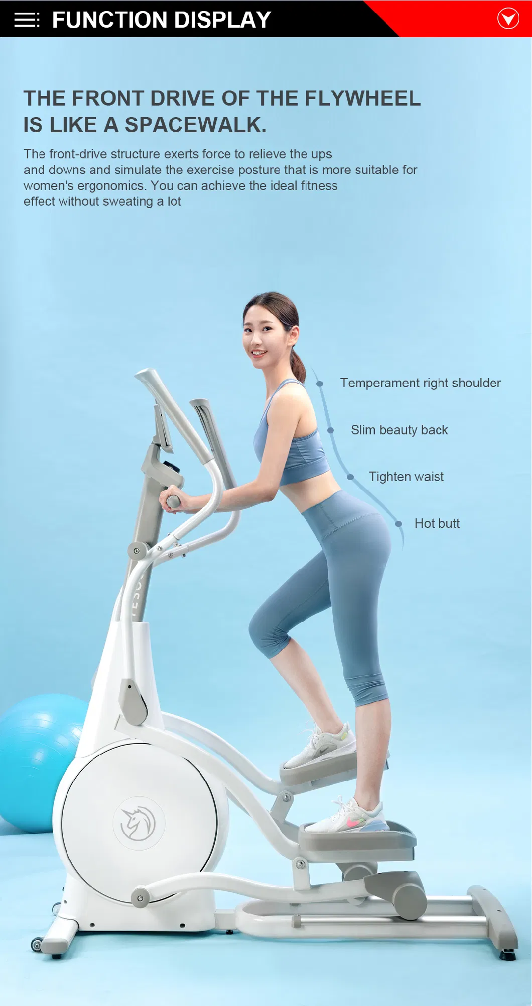 Yesoul Home Gym/Elliptical Bikemagnet Elliptic/Fitness Bicylce Crosstrainer/Ellipticals Bike/Elliptical Cycle/Magnetic Cross Trainer/Elliptical Trainer